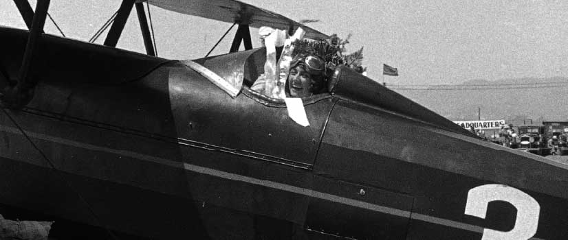 woman in an airplane