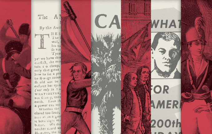 Collage of images from early SC history