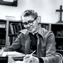 Pauli Murray writing at desk