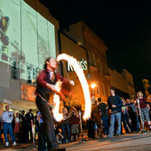Fire thrower at First Thursday