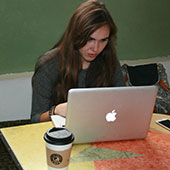 UofSC student at Thomas Cooper Library